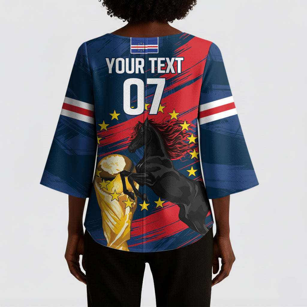Cape Verde - WC2026 Dark Horse Custom Kimono Sleeve Blouse Our Time Our Story