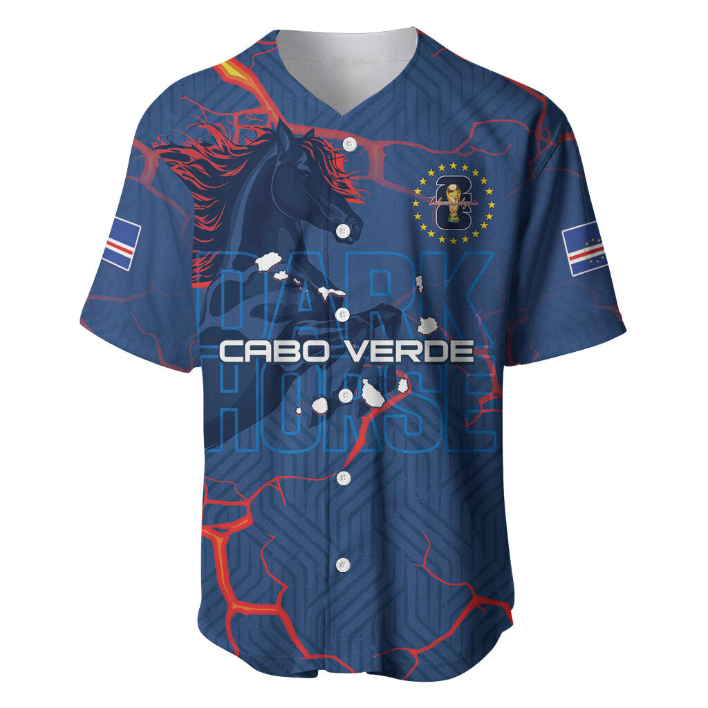 Cape Verde Football WC26 Custom Baseball Jersey Dark Horse Rising