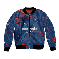 Cape Verde Football WC26 Custom Bomber Jacket Dark Horse Rising