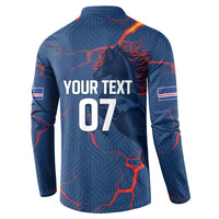 Cape Verde Football WC26 Custom Button Sweatshirt Dark Horse Rising