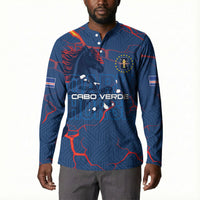 Cape Verde Football WC26 Custom Button Sweatshirt Dark Horse Rising