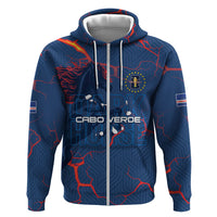 Cape Verde Football WC26 Custom Hoodie Dark Horse Rising