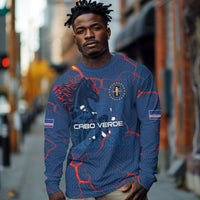 Cape Verde Football WC26 Custom Long Sleeve Shirt Dark Horse Rising