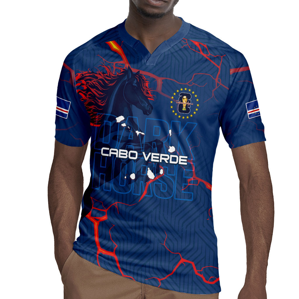 Cape Verde Football WC26 Custom Rugby Jersey Dark Horse Rising