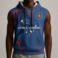 Cape Verde Football WC26 Custom Sleeveless Hoodie Dark Horse Rising