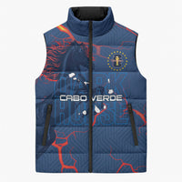 Cape Verde Football WC26 Custom Sleeveless Puffer Jacket Dark Horse Rising