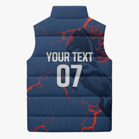 Cape Verde Football WC26 Custom Sleeveless Puffer Jacket Dark Horse Rising