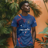 Cape Verde Football WC26 Custom T shirt Dark Horse Rising
