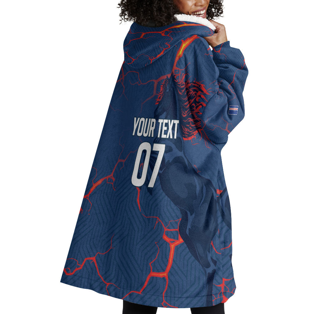 Cape Verde Football WC26 Custom Wearable Blanket Hoodie Dark Horse Rising