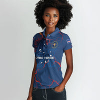 Cape Verde Football WC26 Custom Women Polo Shirt Dark Horse Rising