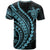Polynesian Pride T Shirt Turtle Hibiscus Luxury Style - Aquamarine - Wonder Print Shop