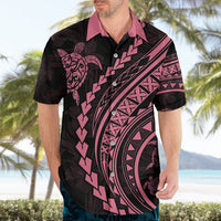 Polynesian Pride Hawaiian Shirt Turtle Hibiscus Luxury Style - Carnation Pink - Wonder Print Shop