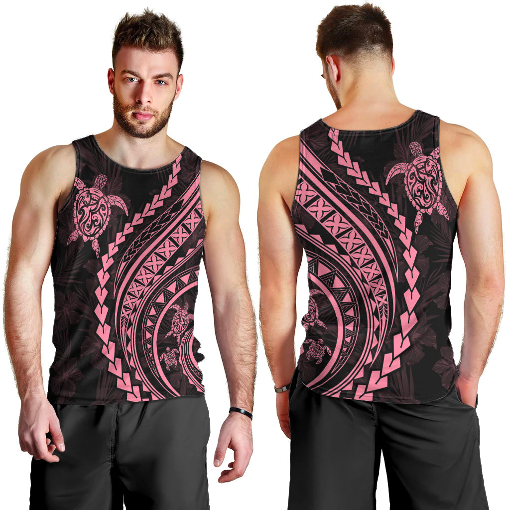 polynesian-pride-men-tank-top-turtle-hibiscus-luxury-style-carnation-pink