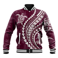Polynesian Pride Baseball Jacket Turtle Hibiscus Luxury Style - Champagne LT7 - Wonder Print Shop