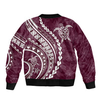 Polynesian Pride Bomber Jacket Turtle Hibiscus Luxury Style - Champagne LT7 - Wonder Print Shop