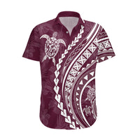 Polynesian Pride Hawaiian Shirt Turtle Hibiscus Luxury Style - Champagne - Wonder Print Shop