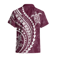 Polynesian Pride Hawaiian Shirt Turtle Hibiscus Luxury Style - Champagne - Wonder Print Shop