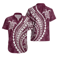 Polynesian Pride Hawaiian Shirt Turtle Hibiscus Luxury Style - Champagne - Wonder Print Shop