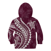 Polynesian Pride Kid Hoodie Turtle Hibiscus Luxury Style - Champagne - Wonder Print Shop