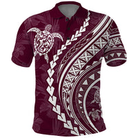 Polynesian Pride Polo Shirt Turtle Hibiscus Luxury Style - Champagne - Wonder Print Shop