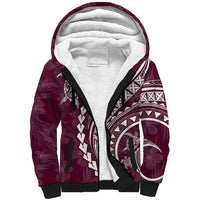 Polynesian Pride Sherpa Hoodie Turtle Hibiscus Luxury Style - Champagne - Wonder Print Shop