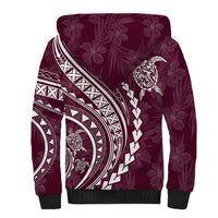 Polynesian Pride Sherpa Hoodie Turtle Hibiscus Luxury Style - Champagne - Wonder Print Shop