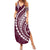 Polynesian Pride Summer Maxi Dress Turtle Hibiscus Luxury Style - Champagne - Wonder Print Shop