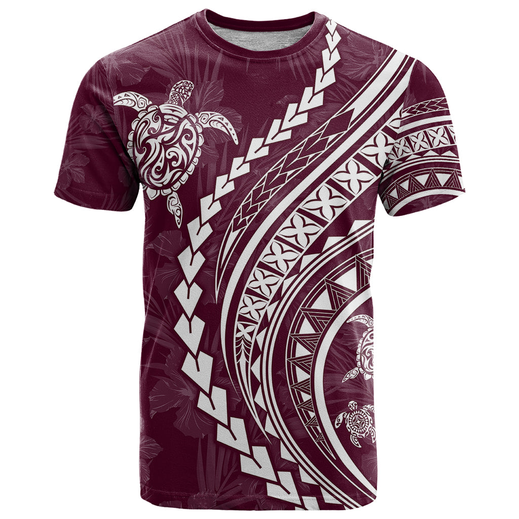 Polynesian Pride T Shirt Turtle Hibiscus Luxury Style - Champagne - Wonder Print Shop