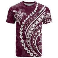 Polynesian Pride T Shirt Turtle Hibiscus Luxury Style - Champagne - Wonder Print Shop