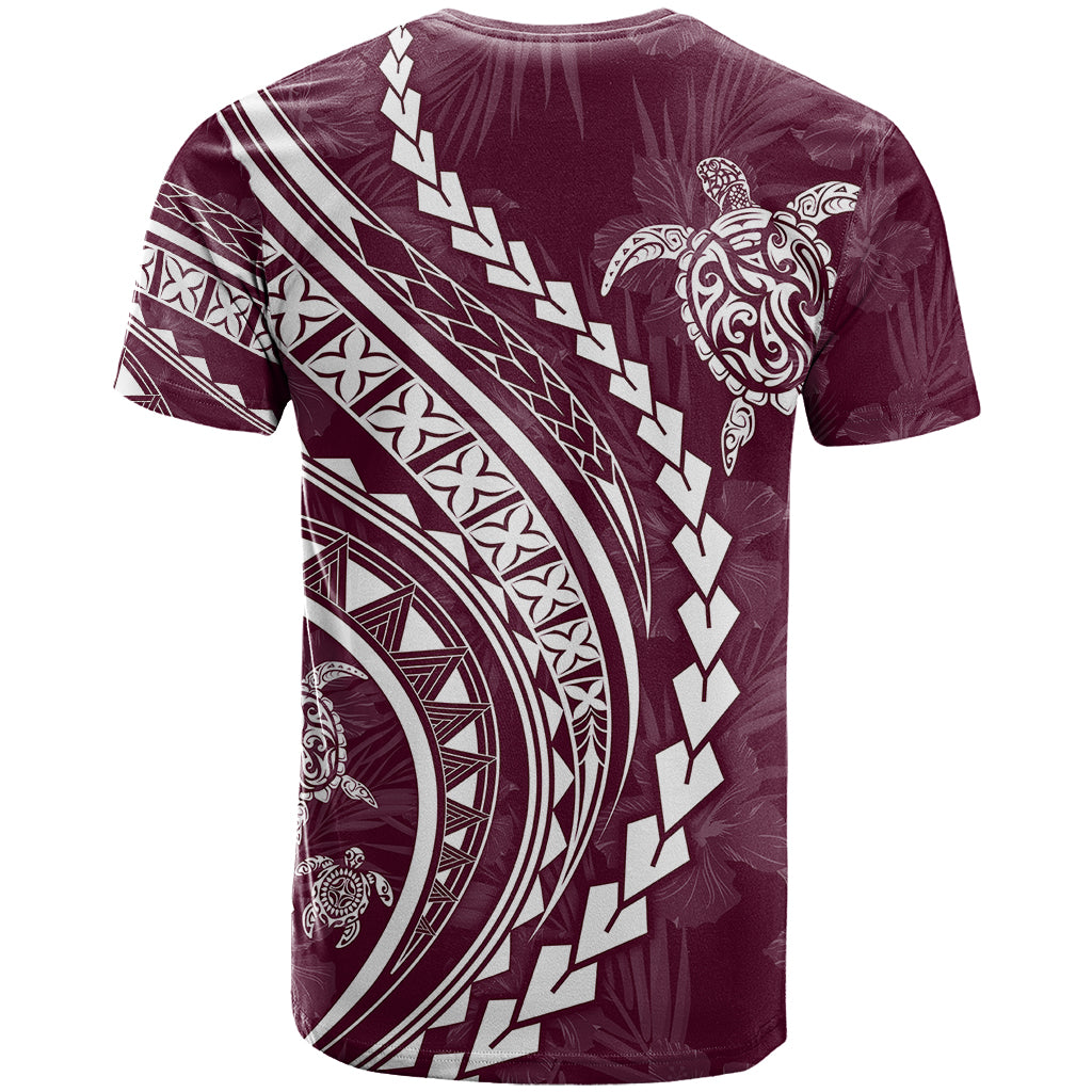 Polynesian Pride T Shirt Turtle Hibiscus Luxury Style - Champagne - Wonder Print Shop