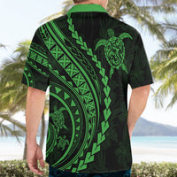 Polynesian Pride Hawaiian Shirt Turtle Hibiscus Luxury Style - Green - Wonder Print Shop