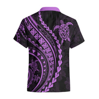 Polynesian Pride Hawaiian Shirt Turtle Hibiscus Luxury Style - Lilac - Wonder Print Shop