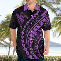 Polynesian Pride Hawaiian Shirt Turtle Hibiscus Luxury Style - Lilac - Wonder Print Shop