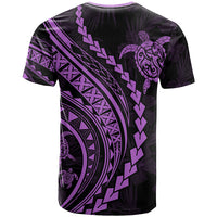 Polynesian Pride T Shirt Turtle Hibiscus Luxury Style - Lilac - Wonder Print Shop