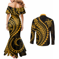 polynesian-pride-couples-matching-mermaid-dress-and-long-sleeve-button-shirts-turtle-hibiscus-luxury-style-merigold