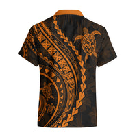 Polynesian Pride Hawaiian Shirt Turtle Hibiscus Luxury Style - Orange - Wonder Print Shop