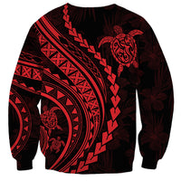 Polynesian Pride Sweatshirt Turtle Hibiscus Luxury Style - Rose - Wonder Print Shop