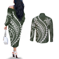 polynesian-pride-couples-matching-off-the-shoulder-long-sleeve-dress-and-long-sleeve-button-shirts-turtle-hibiscus-luxury-style-sage
