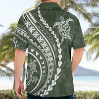 Polynesian Pride Hawaiian Shirt Turtle Hibiscus Luxury Style - Sage - Wonder Print Shop