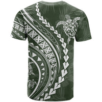 Polynesian Pride T Shirt Turtle Hibiscus Luxury Style - Sage - Wonder Print Shop