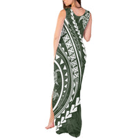 Polynesian Pride Tank Maxi Dress Turtle Hibiscus Luxury Style - Sage - Wonder Print Shop