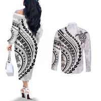 polynesian-pride-couples-matching-off-the-shoulder-long-sleeve-dress-and-long-sleeve-button-shirts-turtle-hibiscus-luxury-style-white