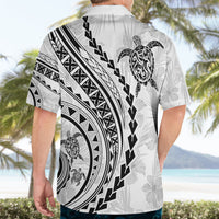 Polynesian Pride Hawaiian Shirt Turtle Hibiscus Luxury Style - White - Wonder Print Shop