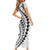 Polynesian Pride Short Sleeve Bodycon Dress Turtle Hibiscus Luxury Style - White - Wonder Print Shop