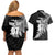 Personalised New Zealand Rugby Couples Matching Off Shoulder Short Dress and Hawaiian Shirt World Cup 2023 Silver Fern Champions LT7 - Wonder Print Shop