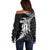 Personalised New Zealand Rugby Off Shoulder Sweater World Cup 2023 Silver Fern Champions - Wonder Print Shop