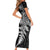 Personalised New Zealand Rugby Short Sleeve Bodycon Dress World Cup 2023 Silver Fern Champions - Wonder Print Shop