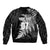 Personalised New Zealand Rugby Sleeve Zip Bomber Jacket World Cup 2023 Silver Fern Champions - Wonder Print Shop