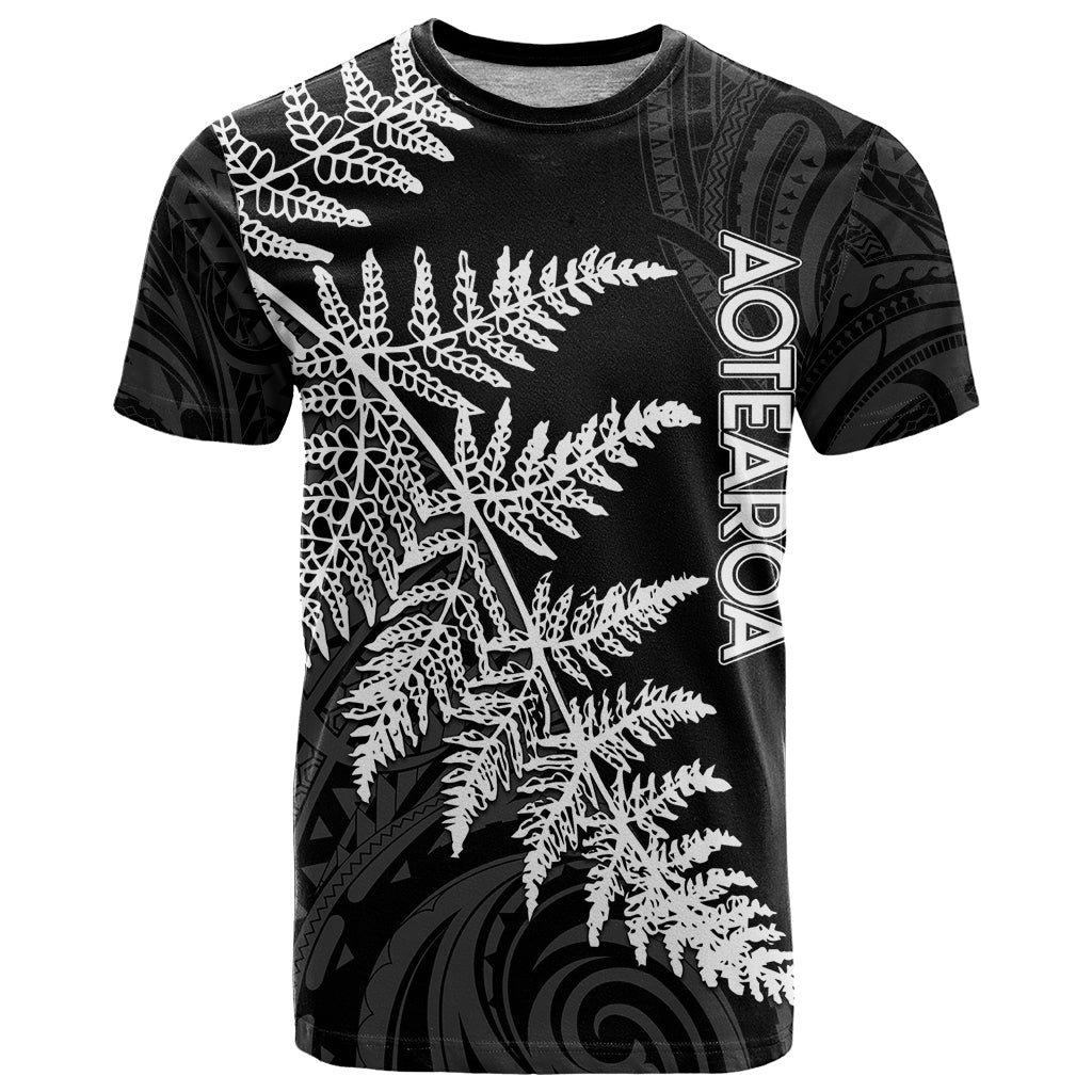 Personalised New Zealand Rugby T Shirt World Cup 2023 Silver Fern Champions - Wonder Print Shop