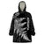 Personalised New Zealand Rugby Wearable Blanket Hoodie World Cup 2023 Silver Fern Champions - Wonder Print Shop